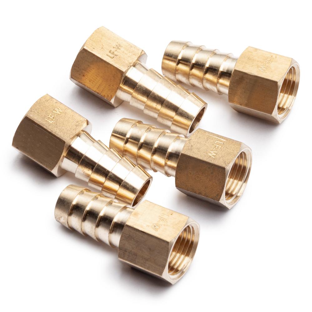 LTWFITTING 1/2 in. ID Hose Barb x 3/8 in. FIP Lead Free Brass Adapter
