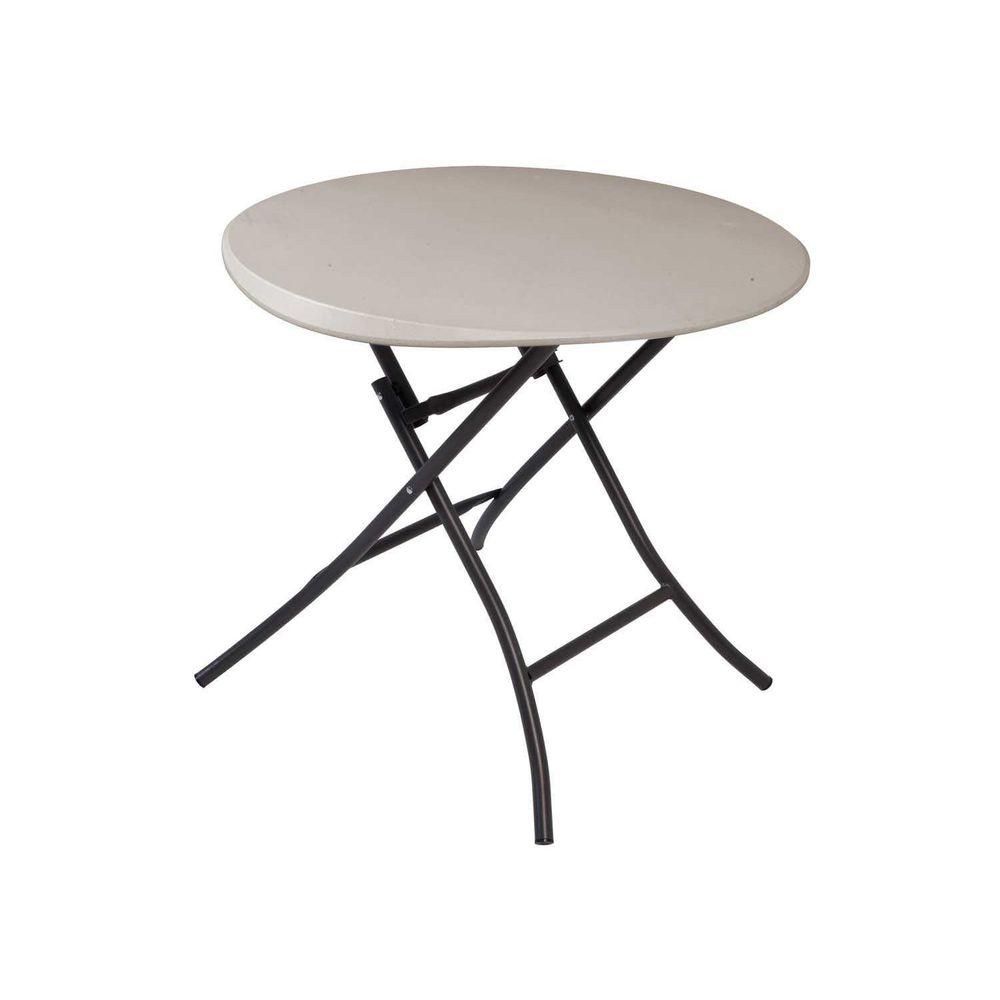 Lifetime 33 In Black Plastic Portable Folding Bar Table
