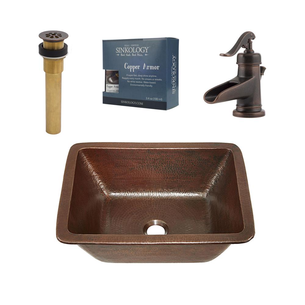 copper undermount bathroom sinkology sink faucet hawking pfister centerset drain bronze rustic sinks aged