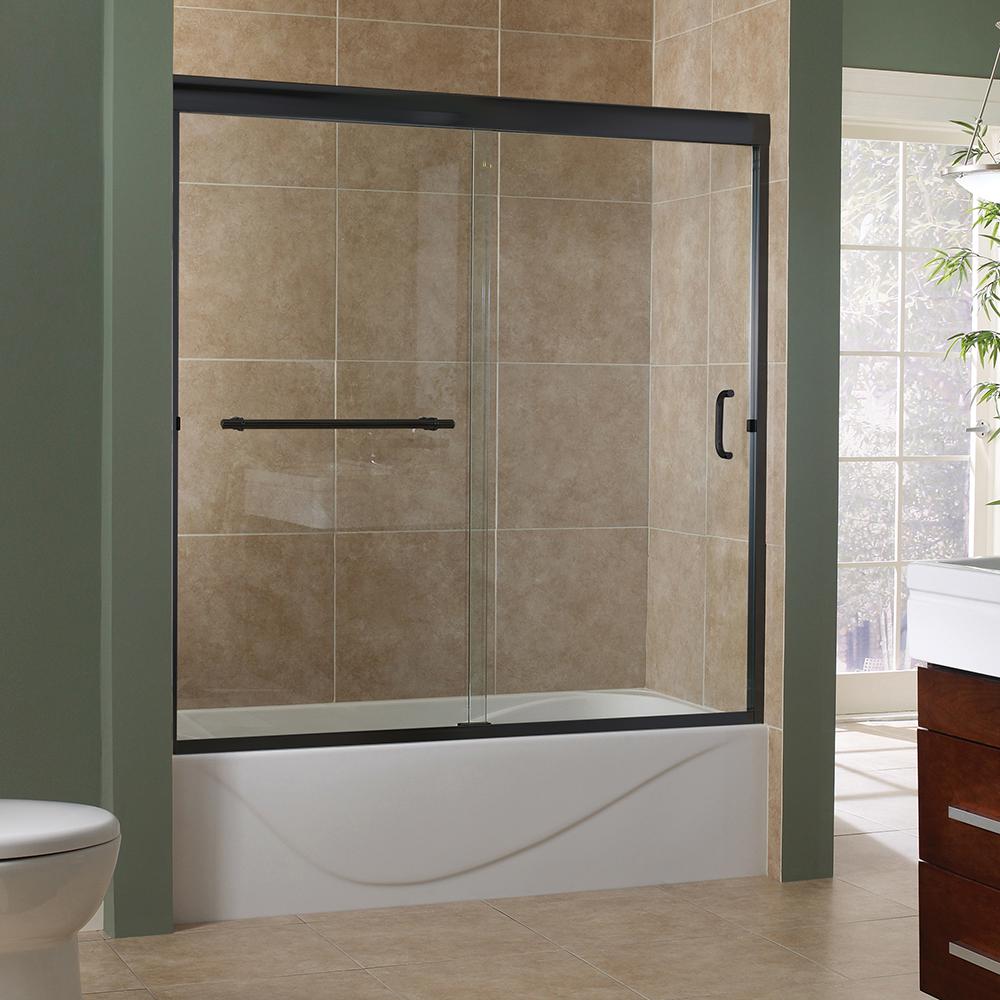 oil rubbed bronze tub door