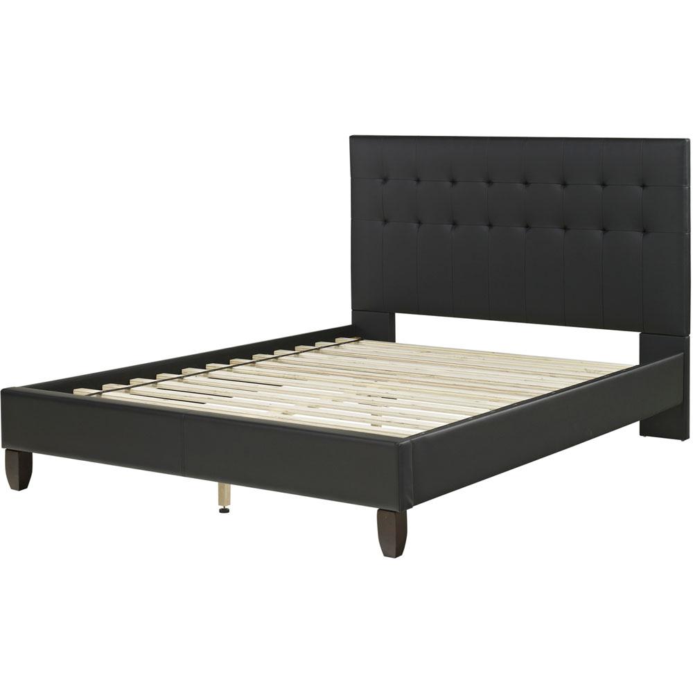 Hanover London Black Leather Full Platform BedHBEDLTLONDBLKFL The