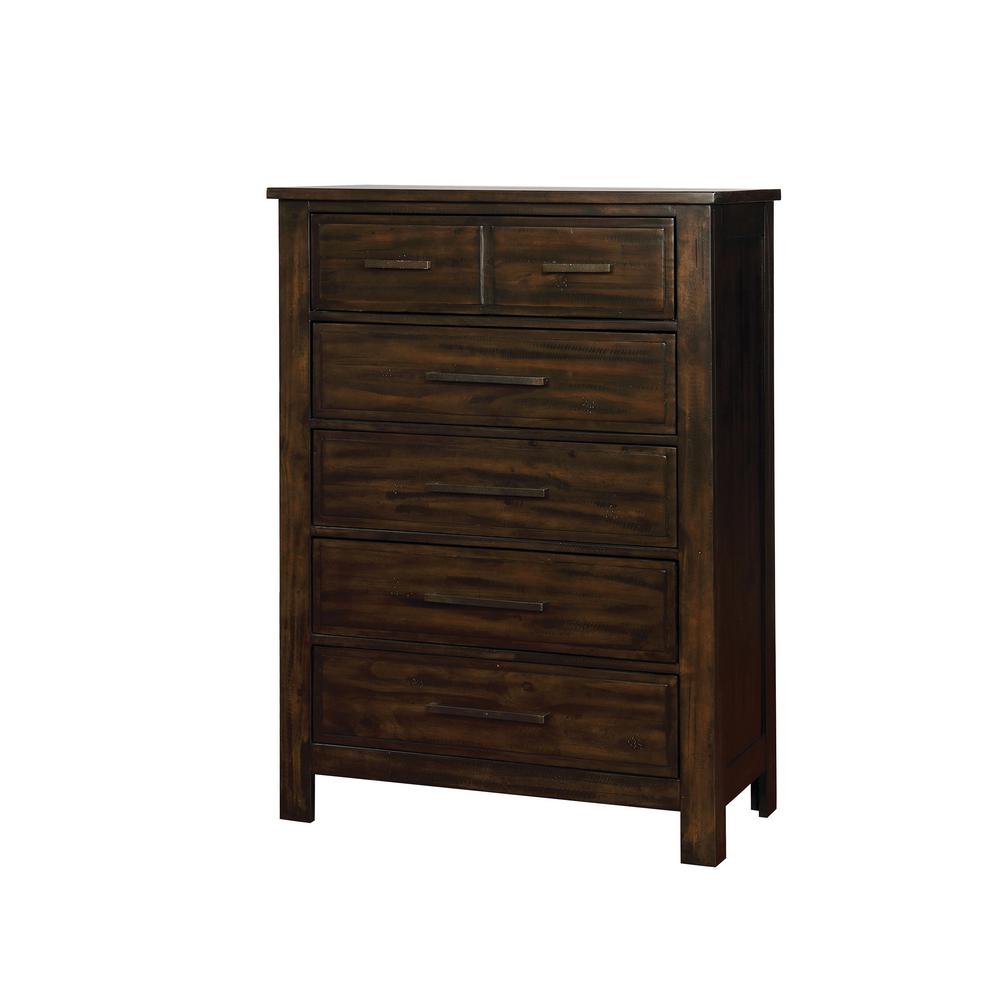 William S Home Furnishing Canopus Dark Walnut Transitional Style