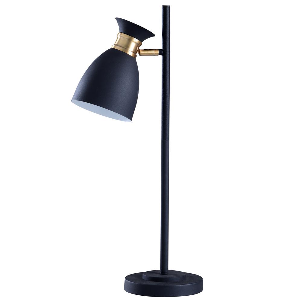 Stylecraft 25 5 In Black Gold Table Lamp With Metal Shade Stylecraft 25 5 In Black Gold Table Lamp With Metal Shade