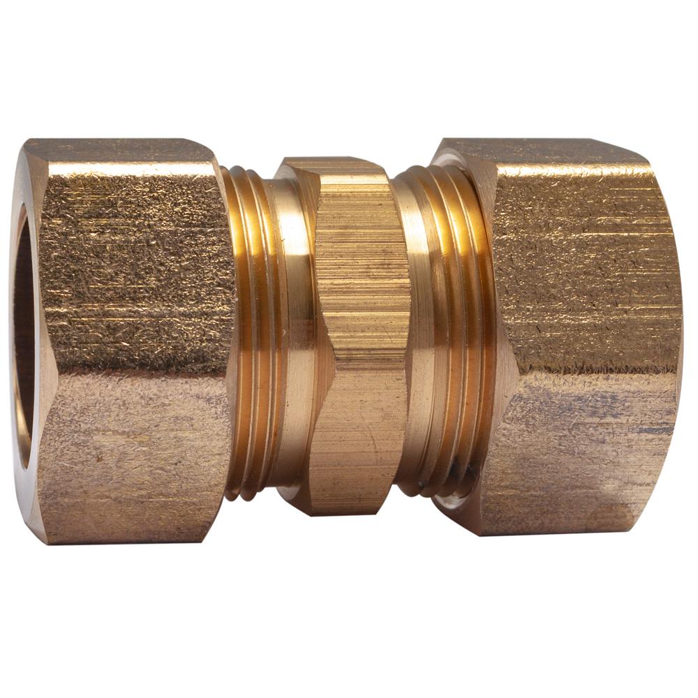 LTWFITTING 7/8 in. O.D. Brass Compression Coupling Fitting (3Pack