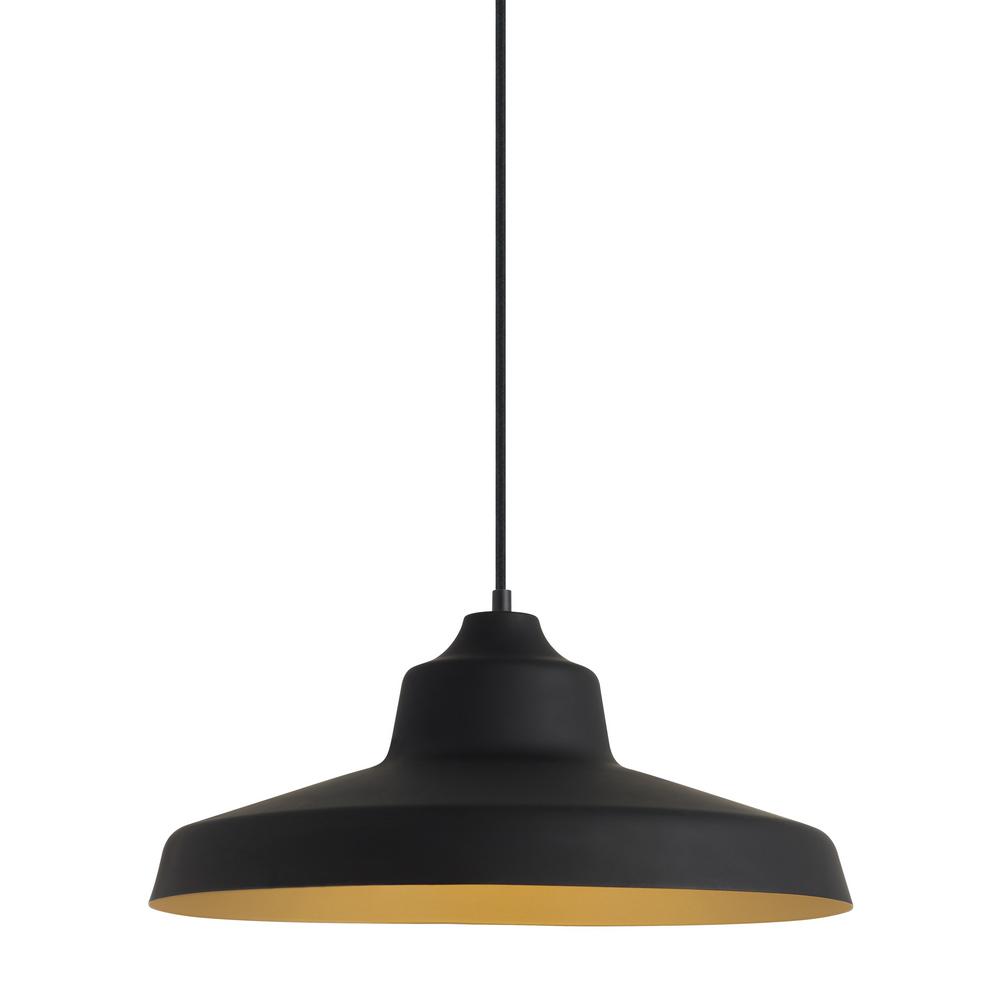 LBL Lighting Zevo 1Light Black PendantLP955BLGD The Home Depot