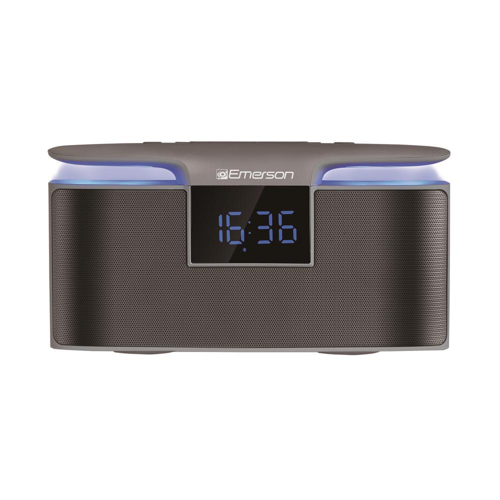 Emerson Portable Bluetooth Speaker with 12-Watt Stereo, Dual Alarm ...