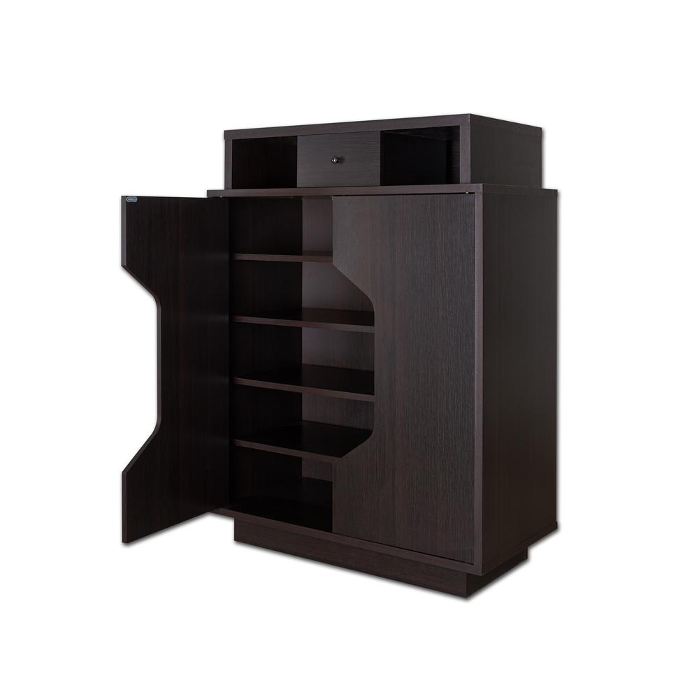 Prepac Espresso Space Saving Shoe Storage Cabinet Eusr 0009 1 The Home Depot