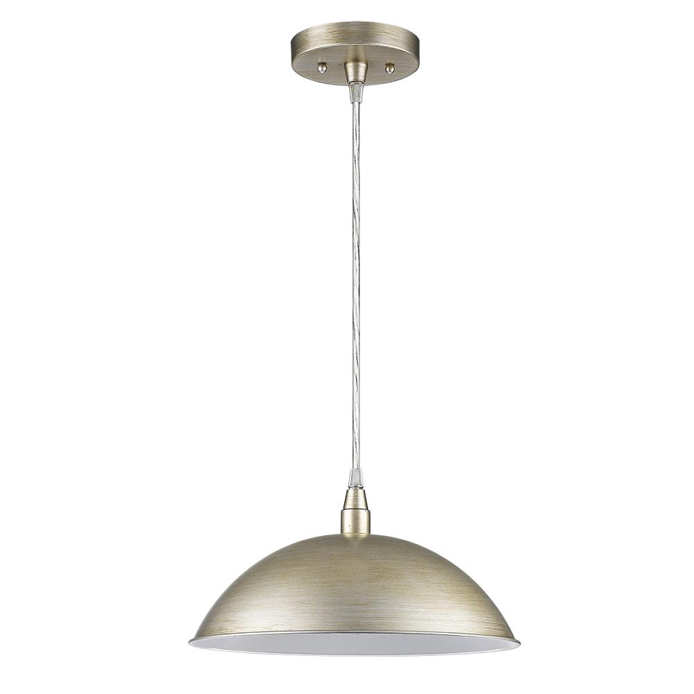 Acclaim Lighting Layla 1 Light Washed Gold Bowl Pendant With Gloss White Interior Shade Acclaim Lighting Layla 1 Light Washed Gold Bowl Pendant With Gloss White Interior Shade