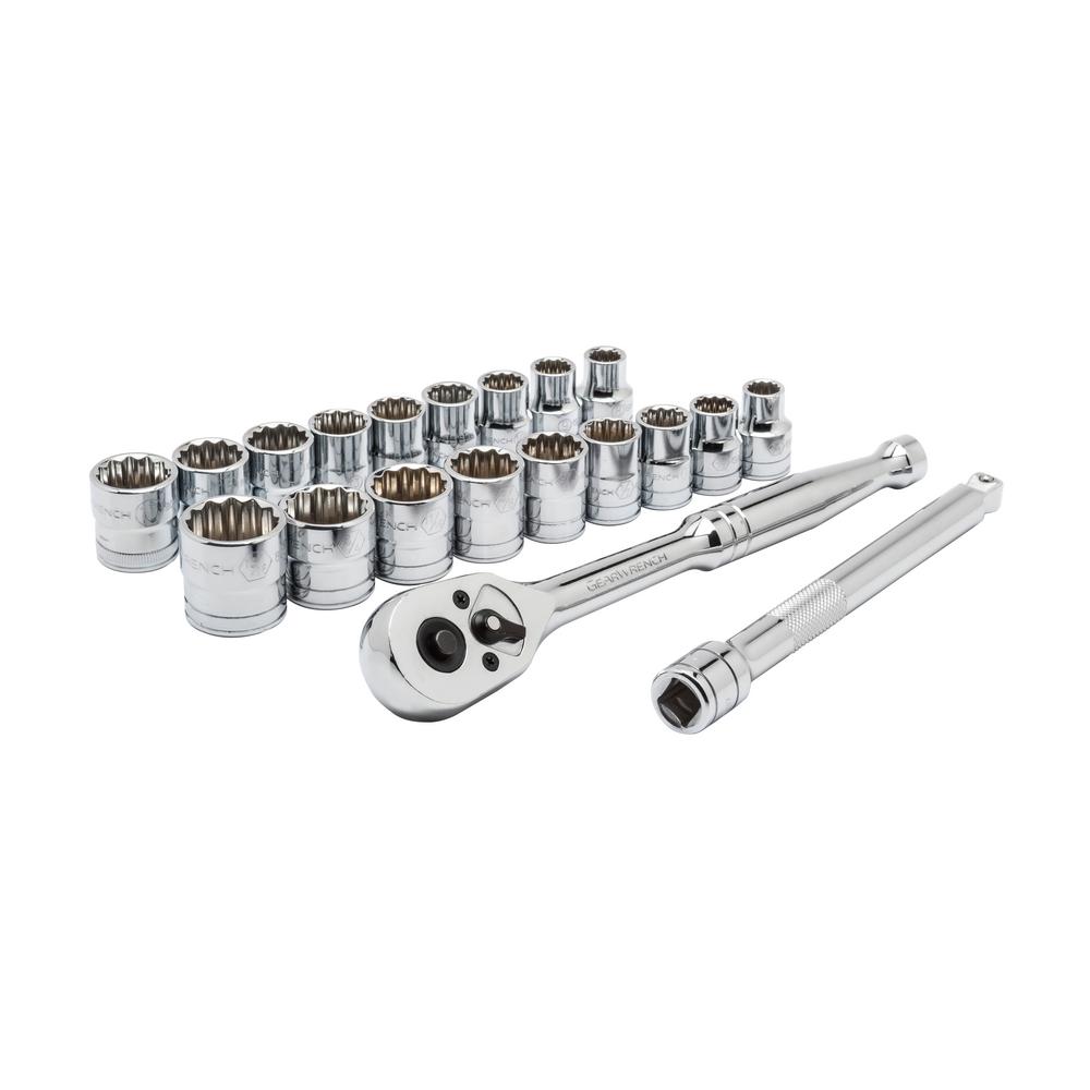 GEARWRENCH 3/8 in. Drive SAE/Metric Ratchet and Socket Set (20Piece