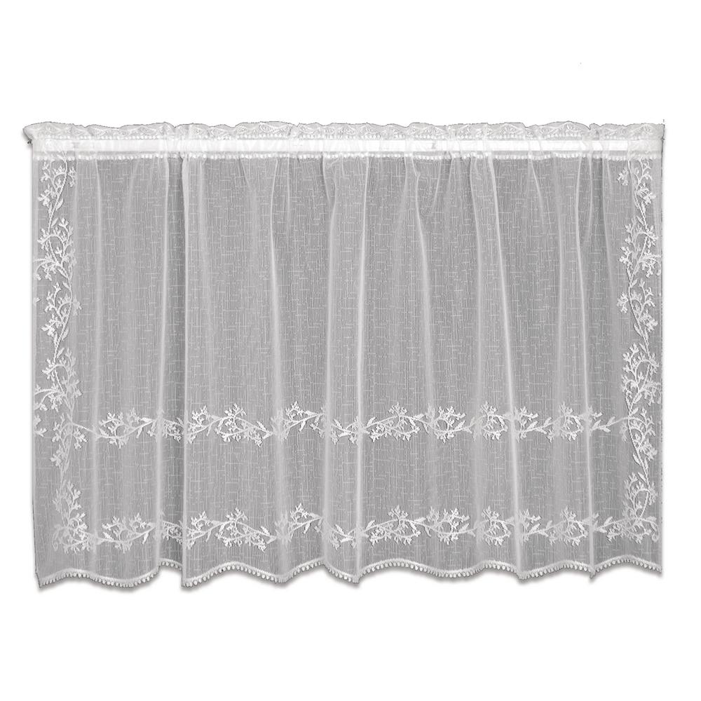 sheer white scarf valance