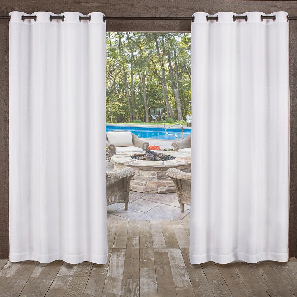 Miami 54 In W X 96 In L Indoor Outdoor Grommet Top Curtain Panel