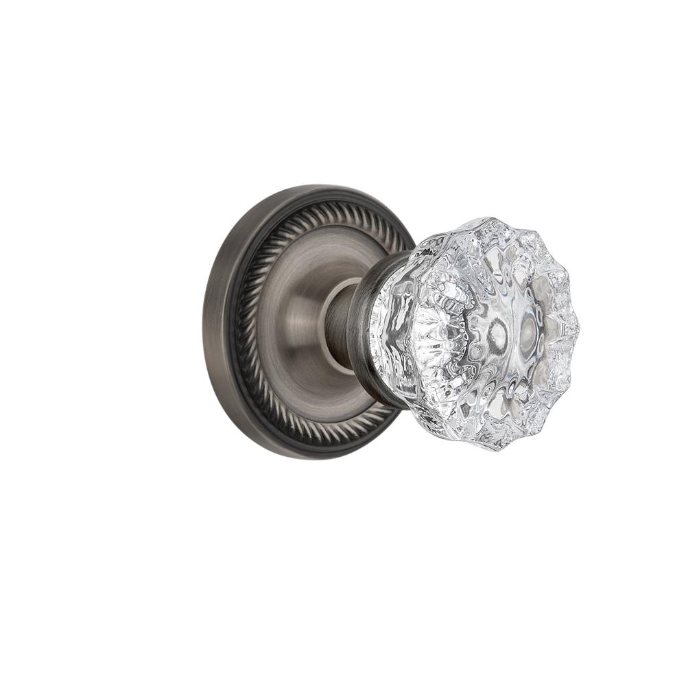 Nostalgic Warehouse Rope Rosette Double Dummy Crystal Glass Door