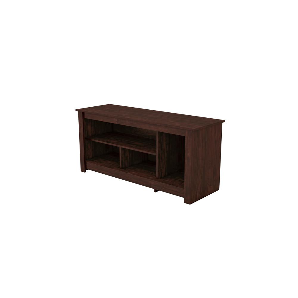 Bertolini Depot 53.54 in. Tobacco TV Stand Fits TVs up to 60 in., Black