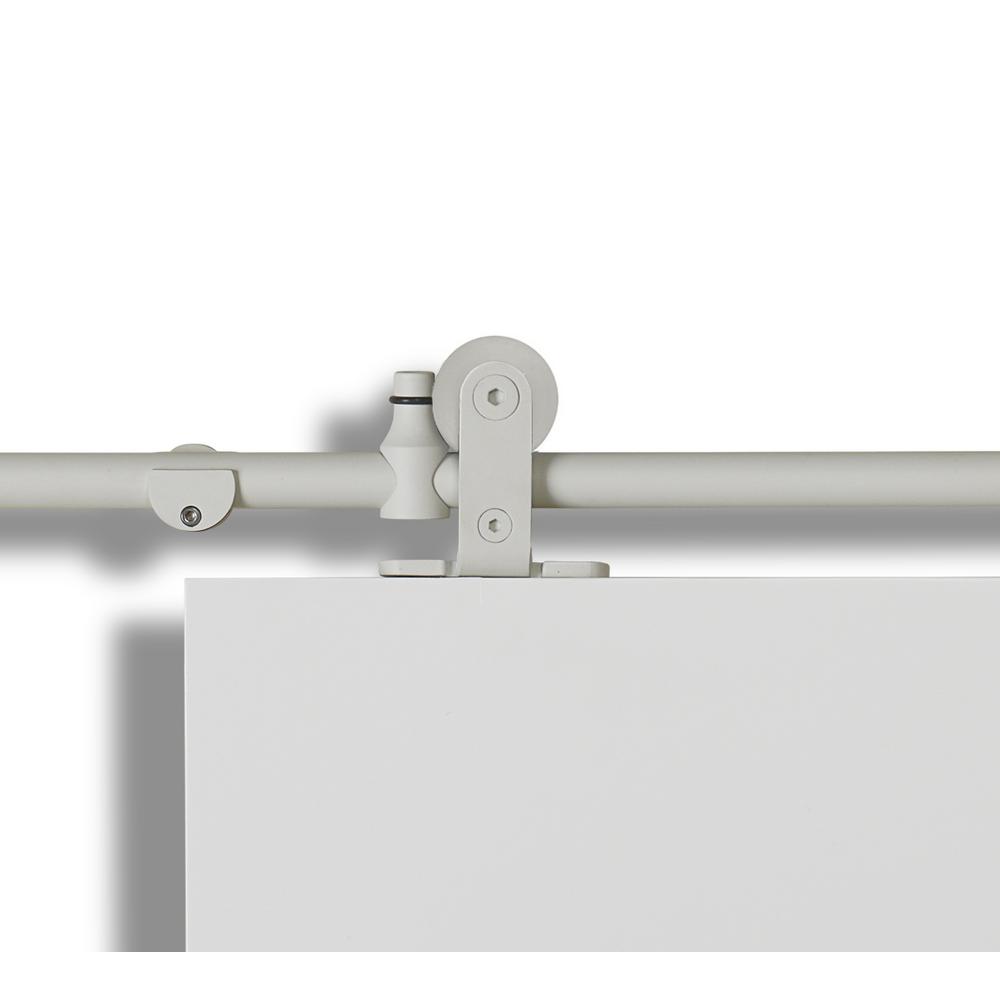 White Barn Door Hardware The Home Depot 78 3 4 In X 15 Mini Loft Tubular Rail Sandy