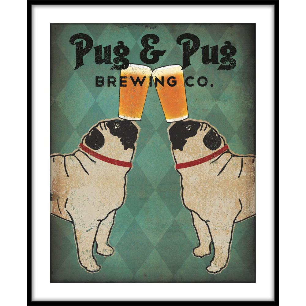 9 75 In X 11 Pug And Brewing Framed Wall Art