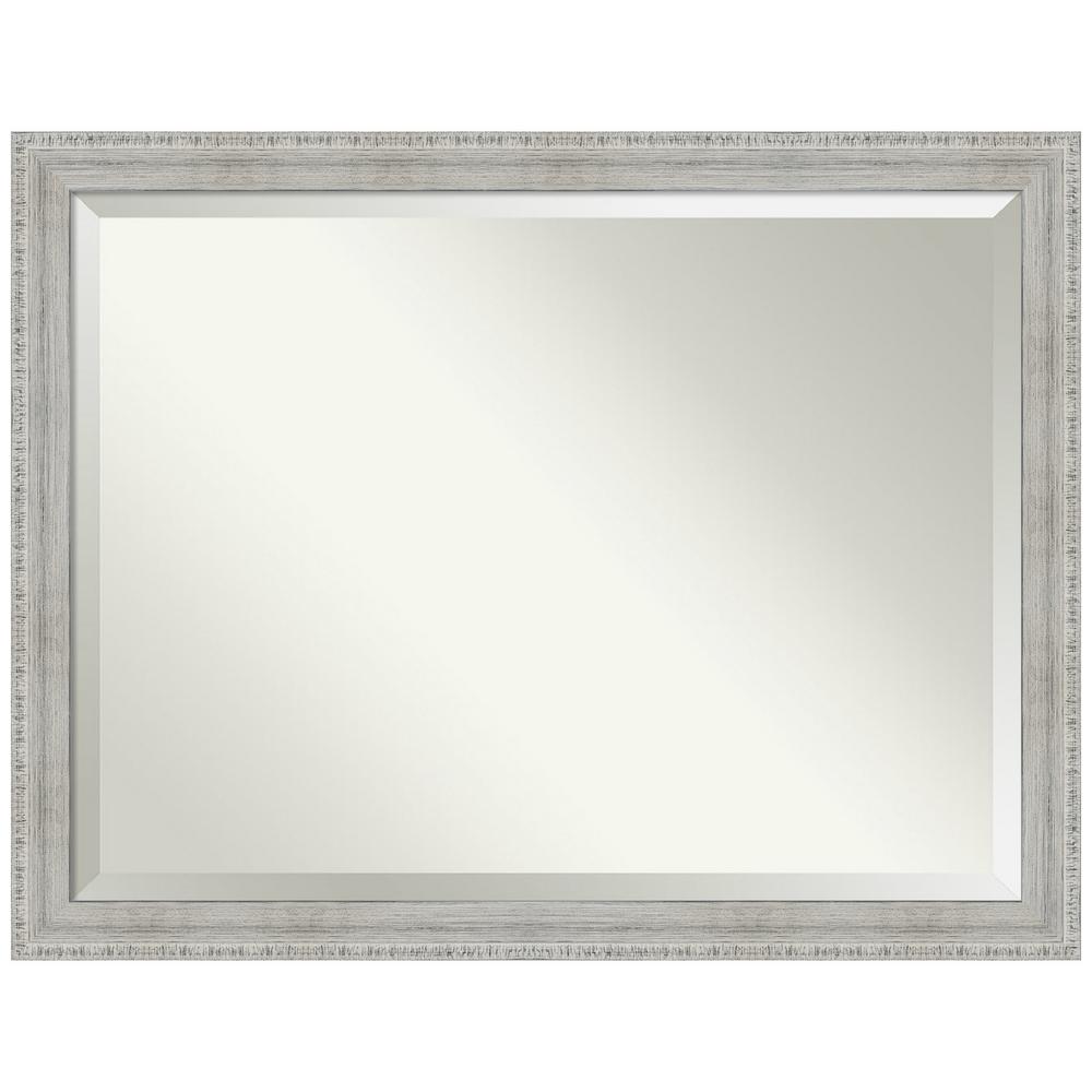 Amanti Art Rustic White Wash 44.38 in. x 34.38 in. Bathroom Vanity Mirror was $417.0 now $244.77 (41.0% off)