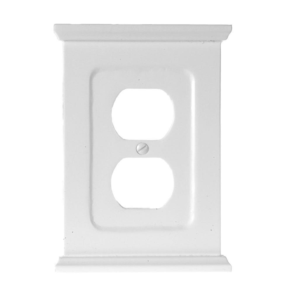 Amerelle Mantel 1 Duplex Wall Plate White178DW The Home Depot