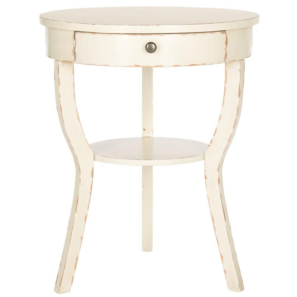 Safavieh Kendra Vintage Cream Storage End Table Amh6620d The