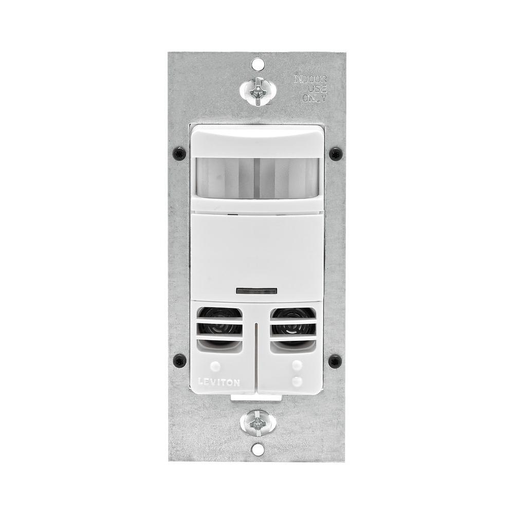 Leviton Decora DualRelay MultiTechnology Occupancy Sensor No Neutral, WhiteOSSMDGDW The