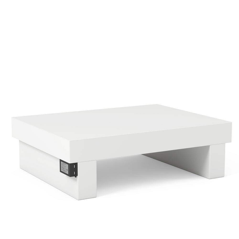 Furniture Of America Preston Low Profile Glossy White Nightstand Idf 7550n The Home Depot