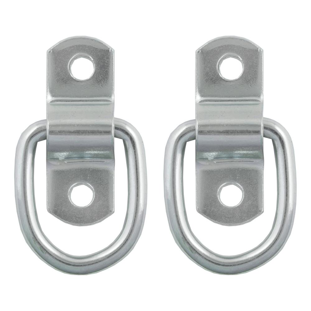 Curt 1 X 1 1 4 Surface Mounted Tie Down D Rings 1 0 Lbs Clear Zinc 2 Pack 731 The Home Depot
