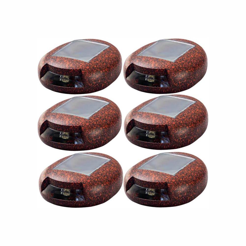 Red Integrated Led Deck Light With Solar Panel 6 Pack Spe 11d6m Deck Light With Solar Panel 6 Pack