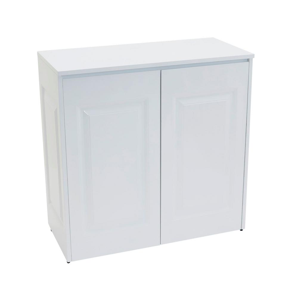 Unbranded White Tilt Out Hamper with Storage184151 The Home