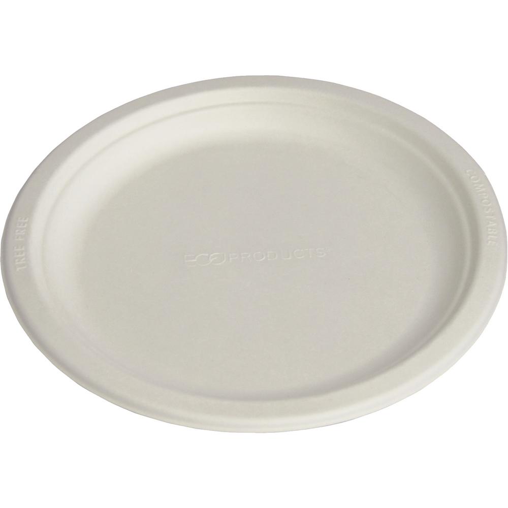 Eco Products 10 In Compole Sugarcane Dinnerware Plate Natural White Eco Products 10 In Compole Sugarcane Dinnerware Plate Natural White