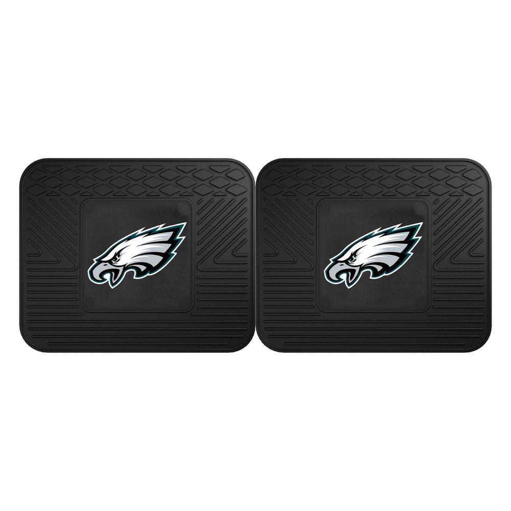 Fanmats Nfl Philadelphia Eagles Black Heavy Duty 2 Piece 14 In X