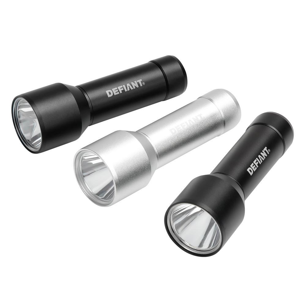 Defiant 250 Lumens Aluminum Flashlight (3Pack)90100 The Home Depot