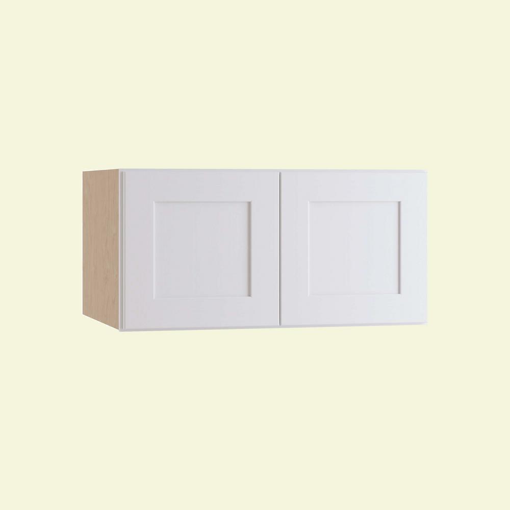 Home Decorators Collection Newport Assembled 36 X 15 X 24 In Plywood Shaker Deep Wall Kitchen Cabinet Soft Close In Painted Pacific White W362415 Npw The Home Depot