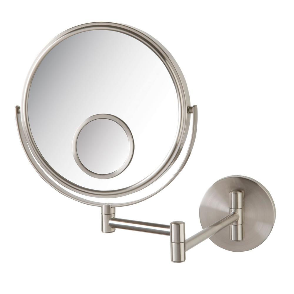 Jerdon 7X Wall Mount Mirror in NickelJP7507NB The Home Depot