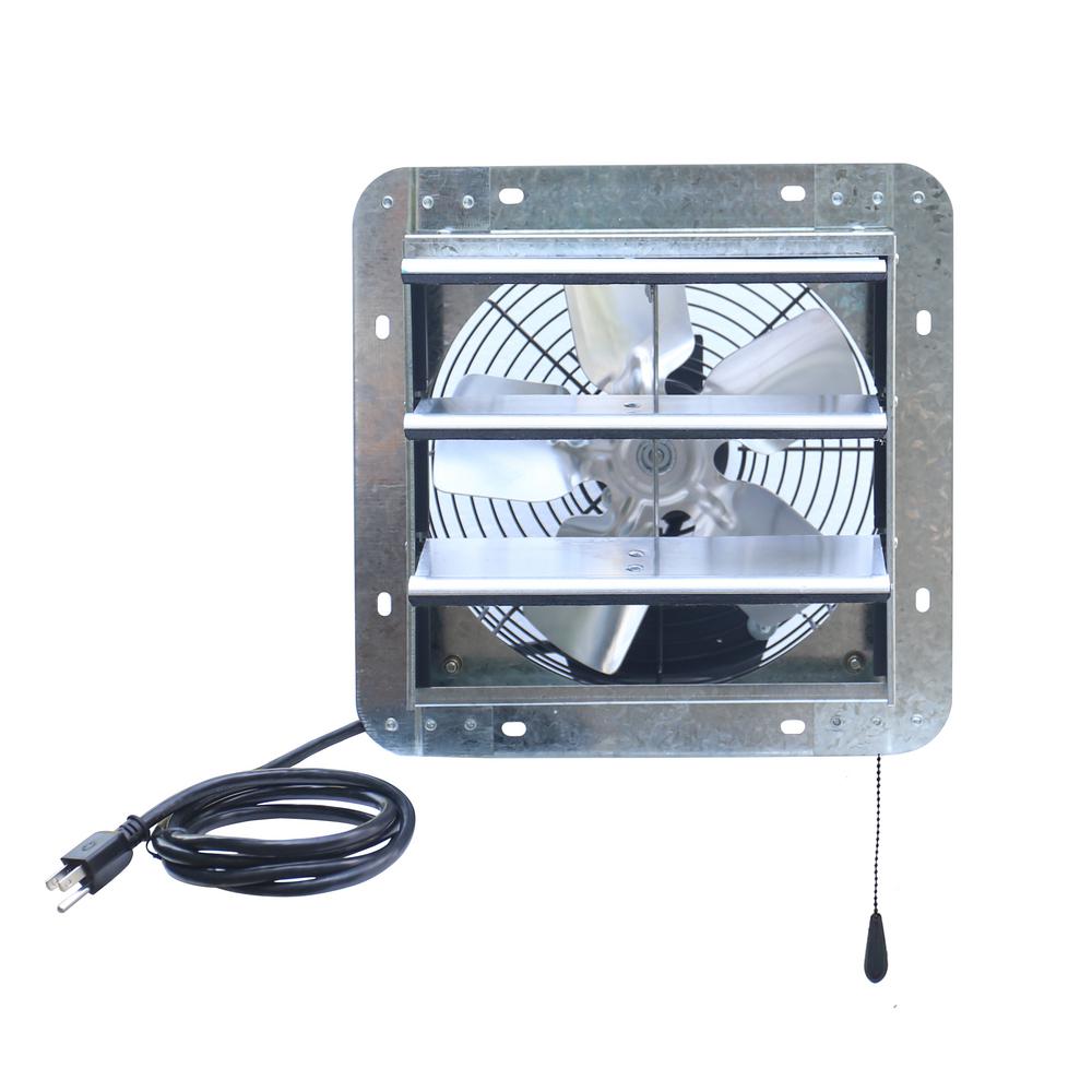 Iliving 1200 Cfm Silver Electric Powered Gable Mount Shutter Fan Vent Ilg8sf16v The Home Depot