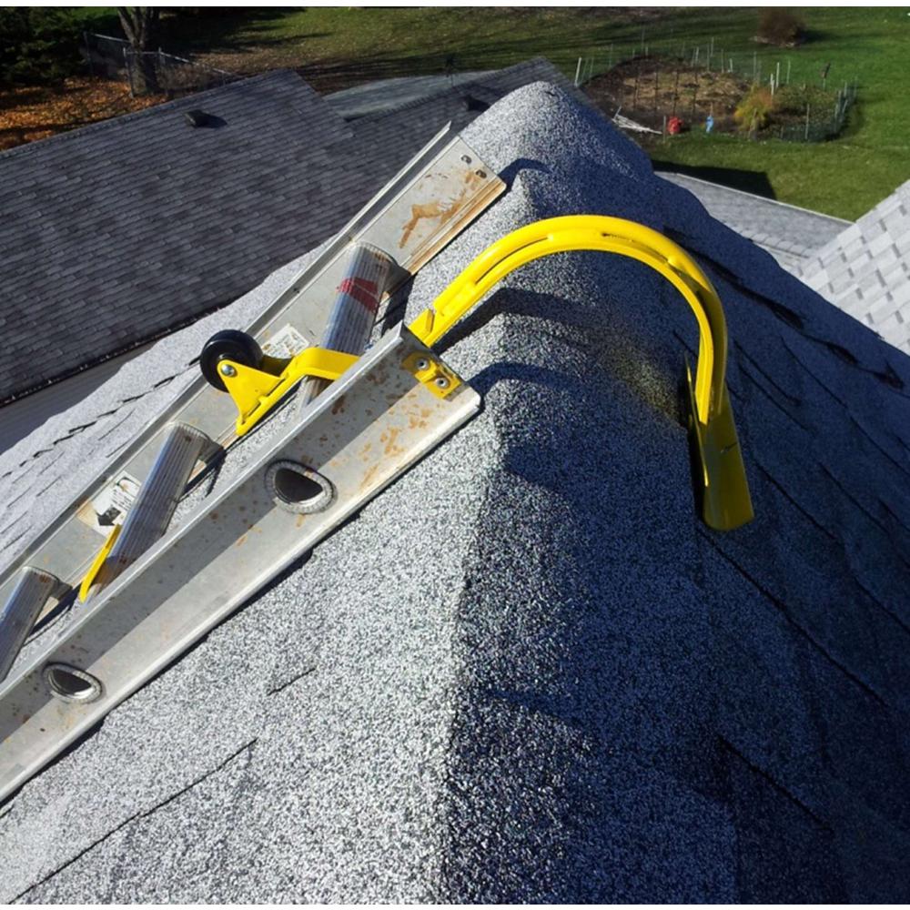 Ridge hooks for roof ladders