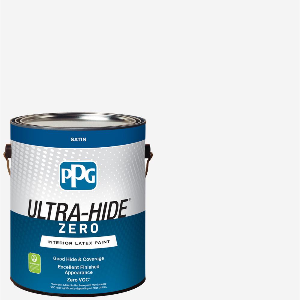 Ppg Ultra Hide Zero 1 Gal Pure White Base Satin Interior Paint Ppg Ultra Hide Zero 1 Gal Pure White