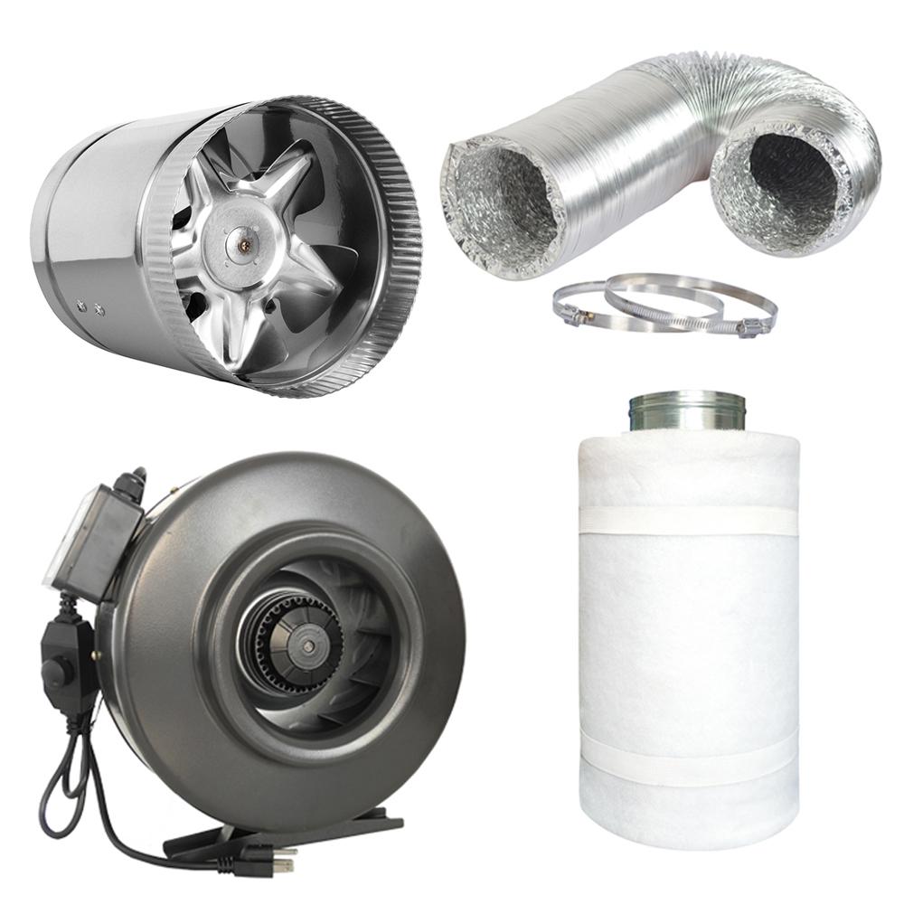 Hydro Crunch 677 CFM 8 in. Centrifugal Inline Duct Fan with 8 in