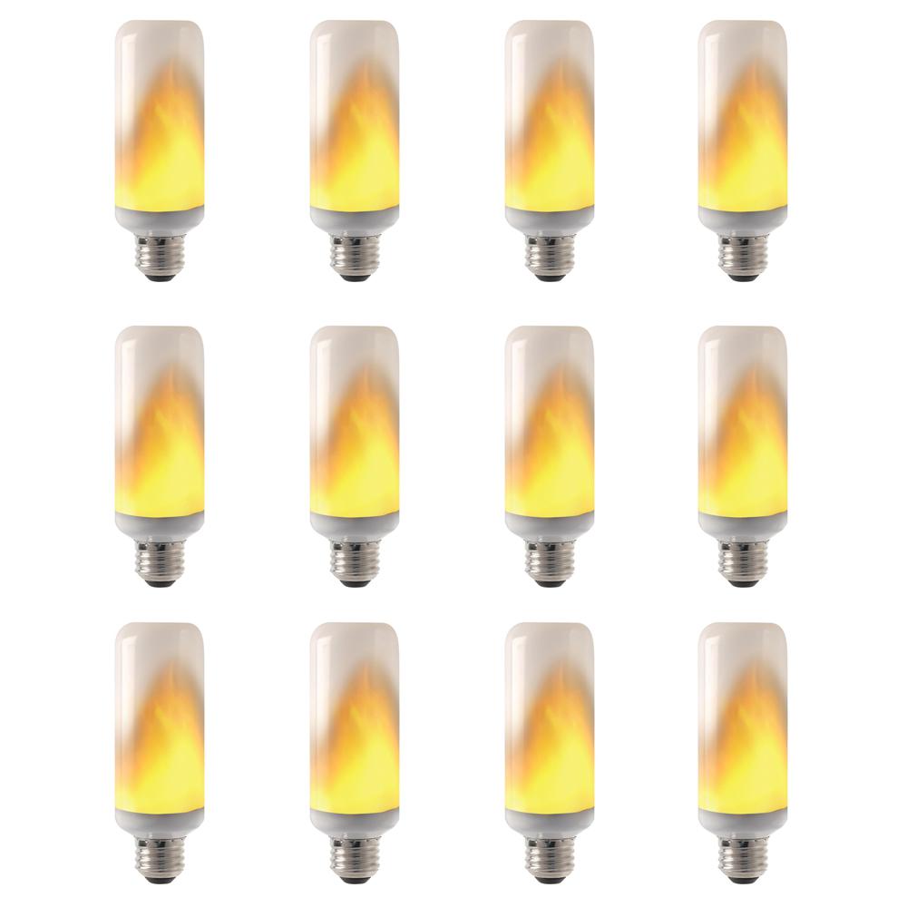 Feit Electric 50 Watt Equivalent A19 1400k Led Fire Effect Flame Feit Electric 50 Watt Equivalent A19 1400k Led Fire Effect Flame Light Bulb