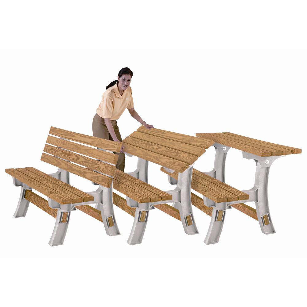 2 X 4 Basics Flip Top Bench Table Sand 90110 The Home Depot