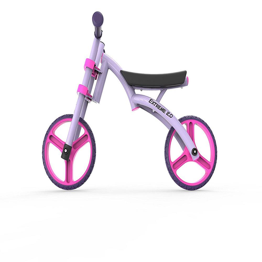 purple balance bike
