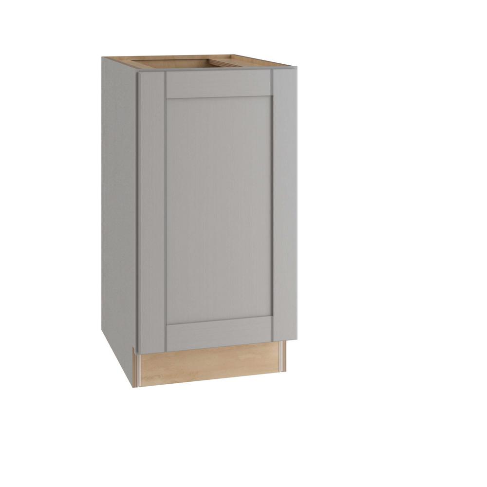 ALL WOOD CABINETRY LLC Express Assembled 18 in. x 34.5 in. x 24 in. Base Double Wastebasket Cabinet in Veiled Gray was $641.97 now $385.18 (40.0% off)
