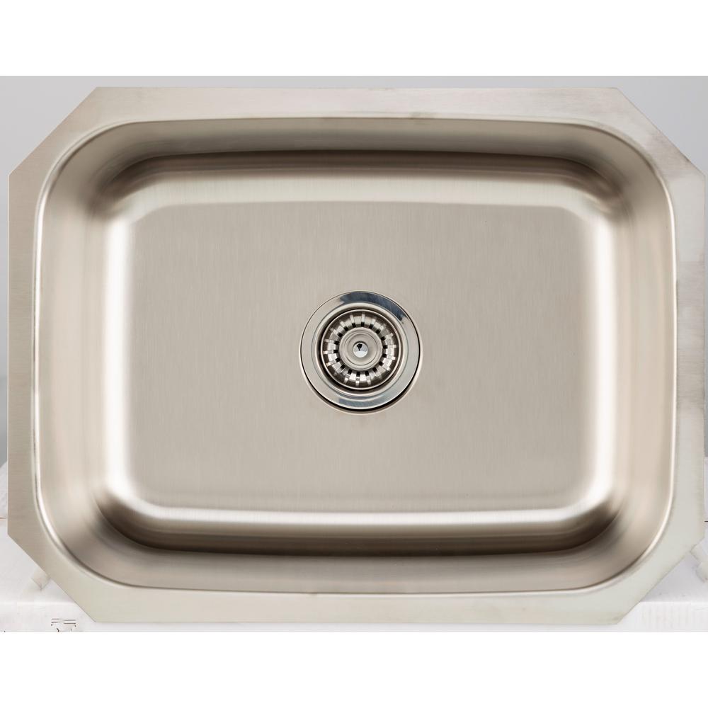 16 Gauge Sinks Undermount Stainless Steel 23 In Wall Mount Single Bowl Kitchen Sink In Chrome
