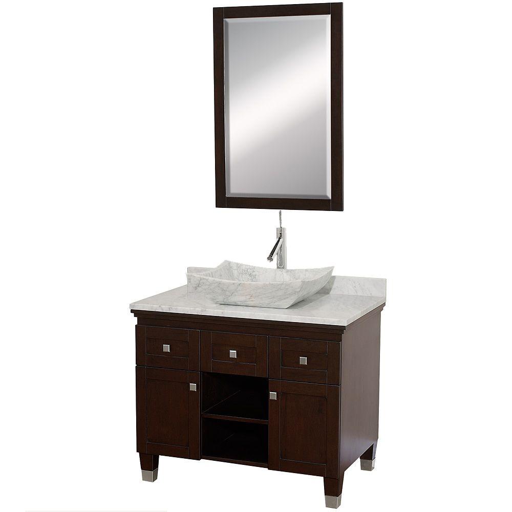 Wyndham Collection Premiere 36 in. Vanity in Espresso with Marble