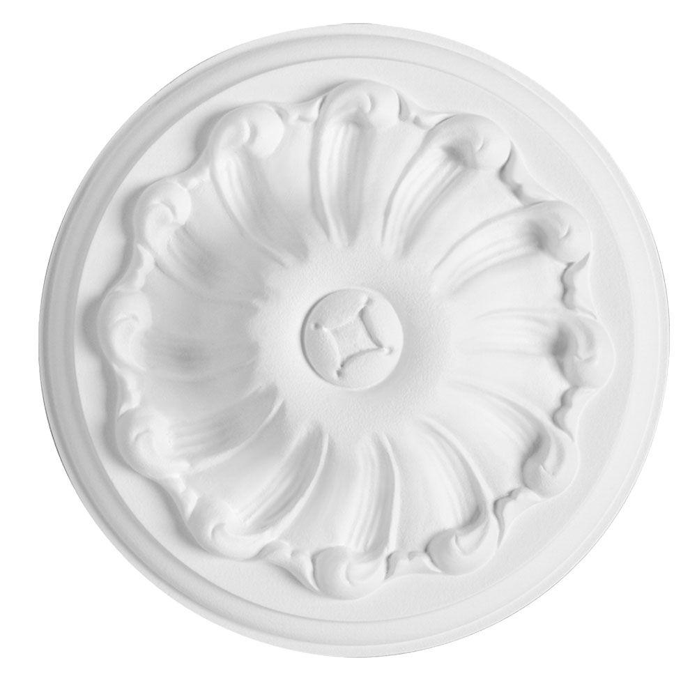 American Pro Decor European Collection 5 7 8 In X 1 9 16 In Floral Polyurethane Ceiling Medallion