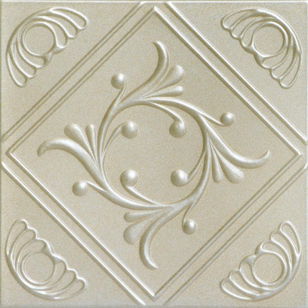 A La Maison Ceilings Diamond Wreath 1.6 ft. x 1.6 ft. Foam ...