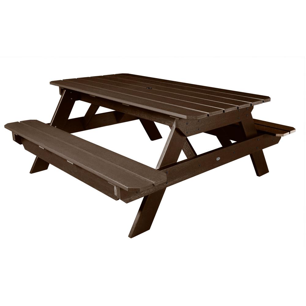 Rectangle Brown Picnic Tables Patio Tables The Home Depot