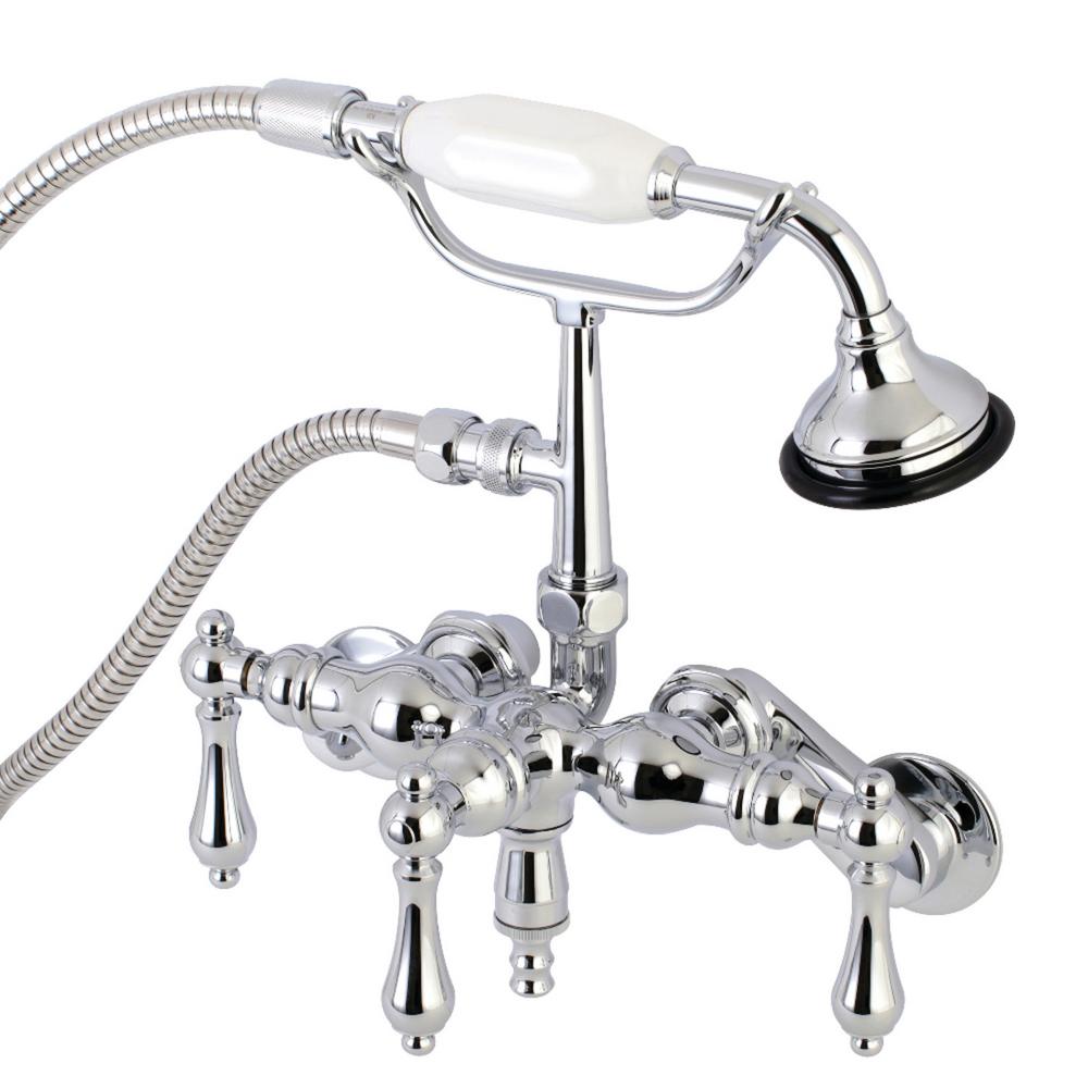 Kingston Brass Vintage Adjustable Center 3Handle Claw Foot Tub Faucet