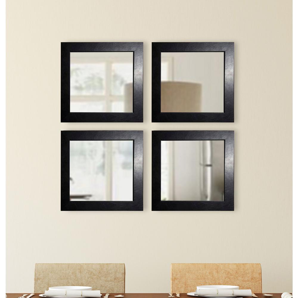 17 In X Black Superior Square Wall Mirrors Set Of 3 S012s Black Superior Square Wall Mirrors Set Of 3
