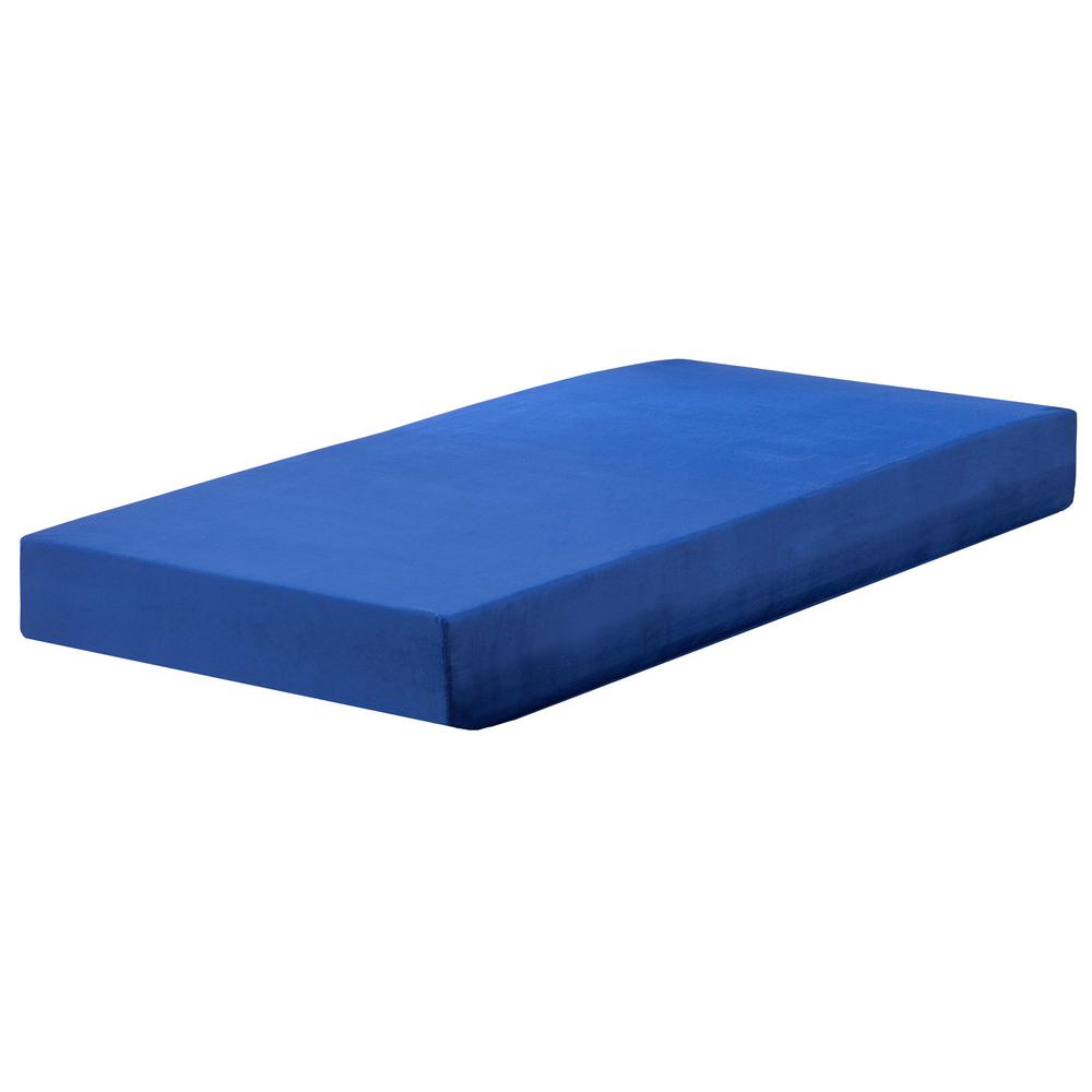 Rest Rite Kids Blue 5 In Twin Size Memory Foam Mattress With Twin Size Memory Foam Mattress