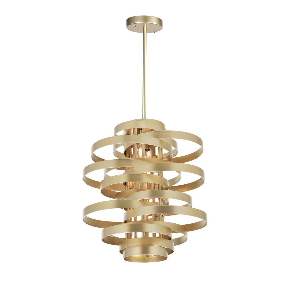 Cwi Lighting Elizabetta 7 Light Gold Leaf Contemporary Chandelier Cwi Lighting Elizabetta 7 Light Gold