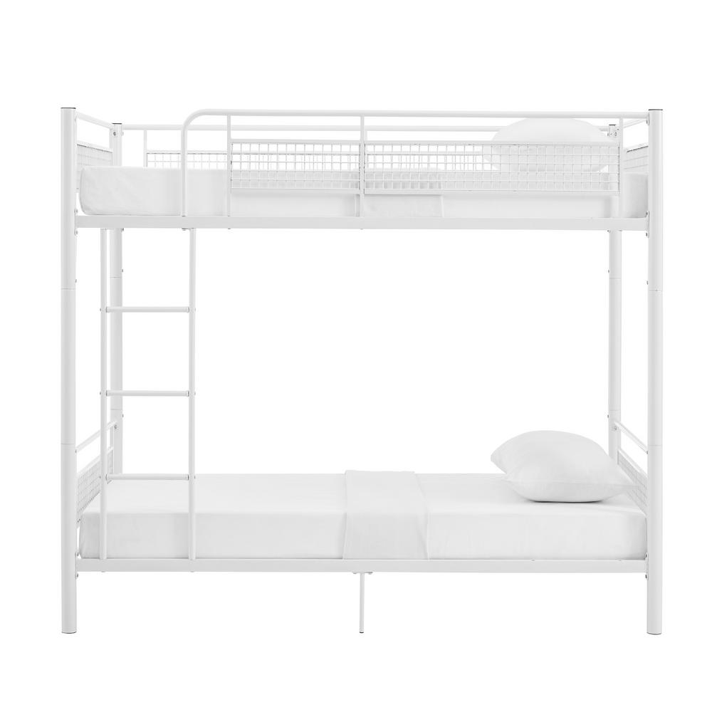 black and white bunk beds